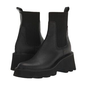 Dolce Vita Black Chunky Platform Chelsea Ankle Boots